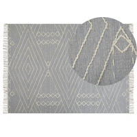KURZFLOR-TEPPICH Khenifra 200/140 cm - Grau, Textil (140/200cm) - Beliani