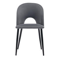 WOHNZIMMER STÜHLE mit Samtbezug, Diamantnaht und verstellbaren Füßen in Grau - Grau, Textil (47/84/44cm) - EVRYAE