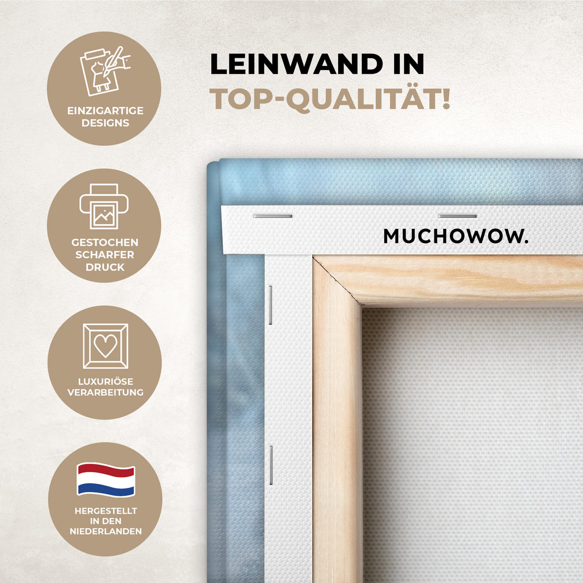 LEINWANDBILD Pferde - Winter - Tiere - Natur - Schnee 30x20 cm - Anthrazit, Textil (30/20cm) - MuchoWow