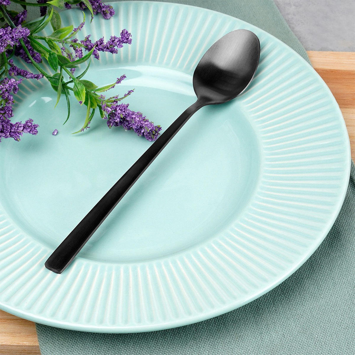 COCKTAILLÖFFEL Stahl 4 Stück. Schwarz - Schwarz, Metall - Excellent Houseware