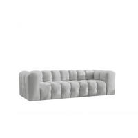 SOFA 4-Sitzer, Komfort, BALOO, stoff Schenille, Hellgrau - Hellgrau, Holz (250/75/106cm) - Kaiser Möbel