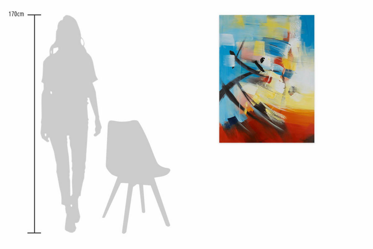 ACRYLBILD HANDGEMALT 75/100 cm - Multicolor, Holz/Textil (75/100cm) - KUNSTLOFT