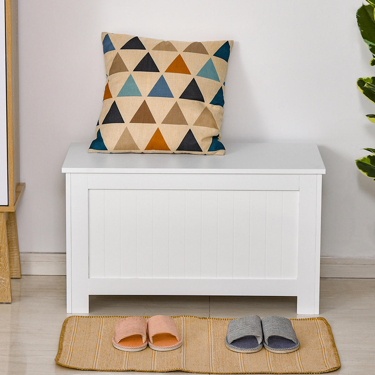 KISSENBOX DE-12336 81/40/46 cm Weiß - Weiß, Holzwerkstoff (40/46/81cm) - ComfortXL