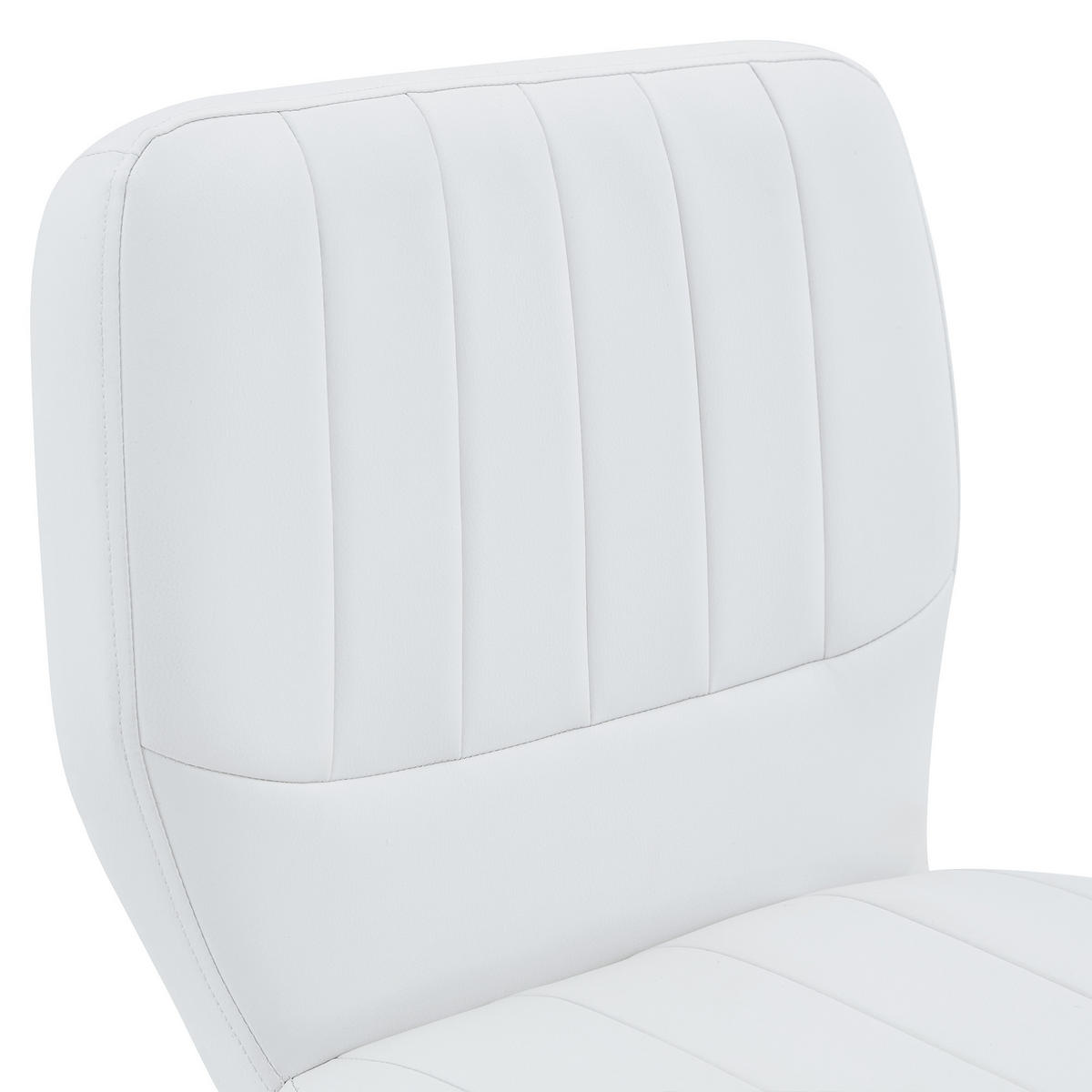 BARSTOL 2-PACK i Konstläder i Vitt och Guld, höj- och sänkbar samt 360° snurrbar - Vit, Läder (52/62/45cm) - Urban Meuble