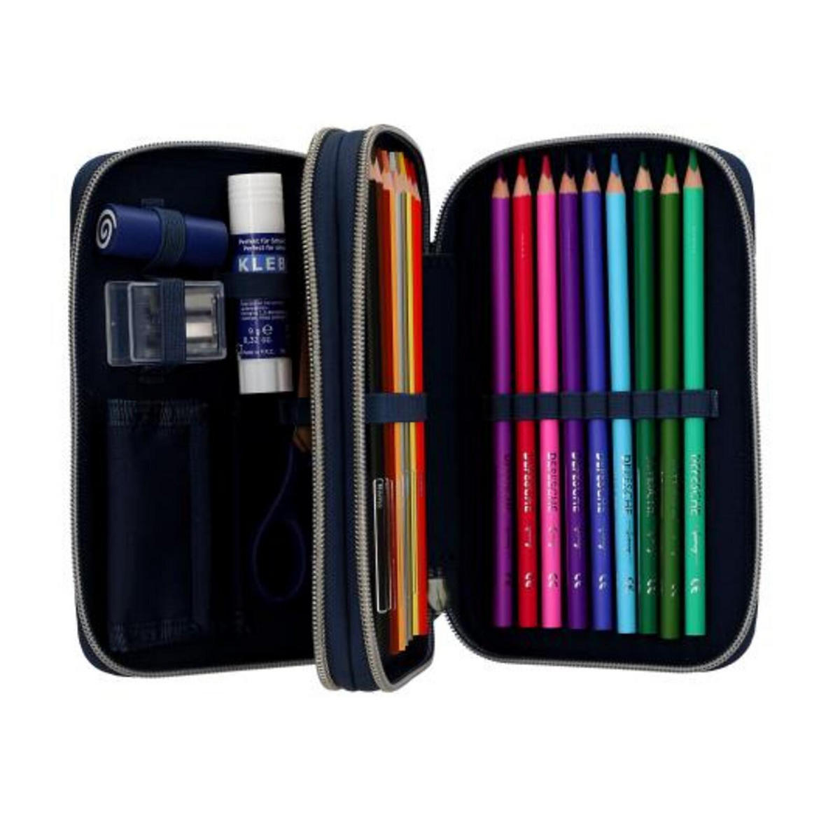 SCHUL-SET SCHLANGE Adventure World blau-grün - Blau/Grün, Textil (1/1cm) - Depesche Germany