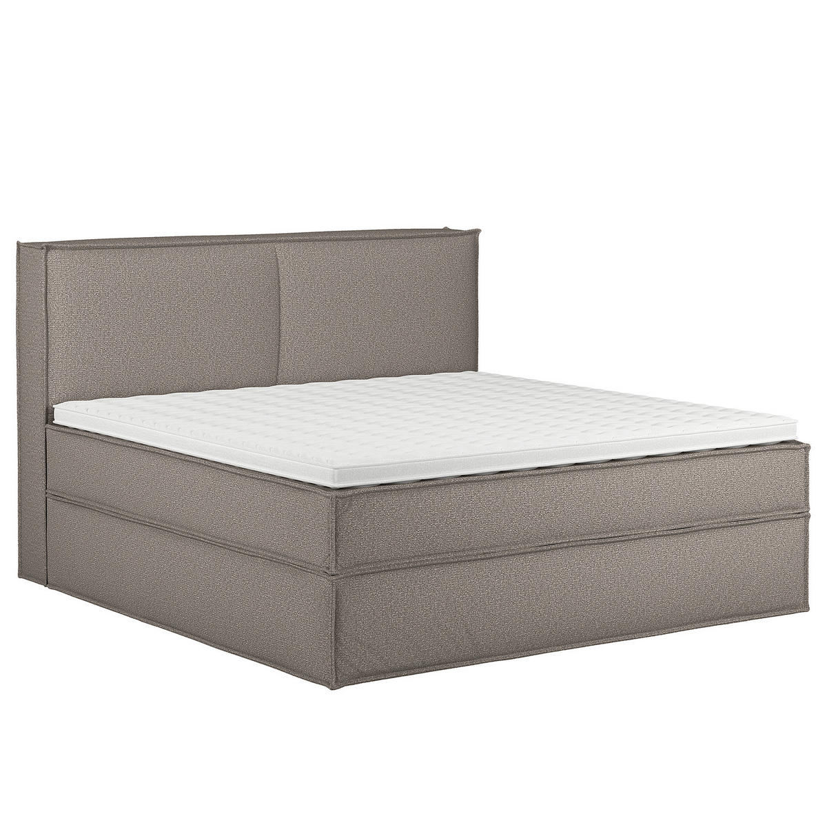 BOXSPRINGBETT mit Kopfteil - Premium - Grau, Textil (200/200cm) - home24