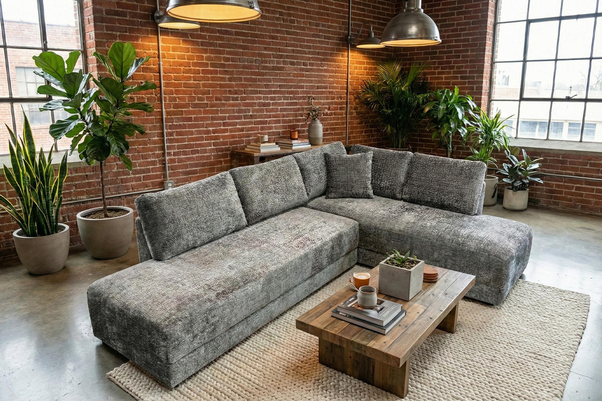 SCHLAFSOFA SADIRA Grau Flachgewebe - Schwarz/Grau, Kunststoff/Textil (288/209cm) - KAWOLA