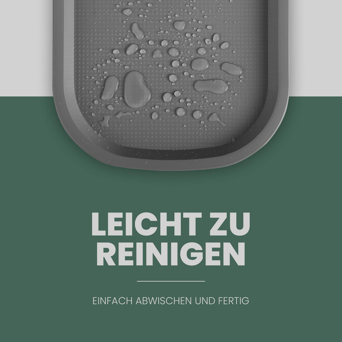 SERVIERTABLETT Kunststoff 37x27 cm - Grau, Kunststoff (27/2/37cm)