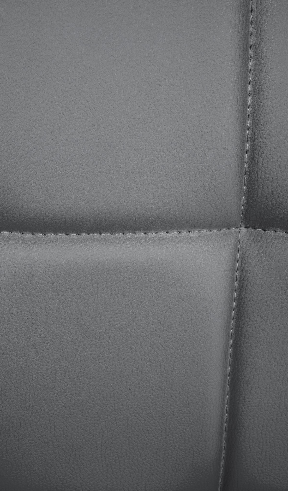DREHSTUHL Lederlook grau - Chromfarben/Grau, Textil/Metall (44/74/49cm) - CLP