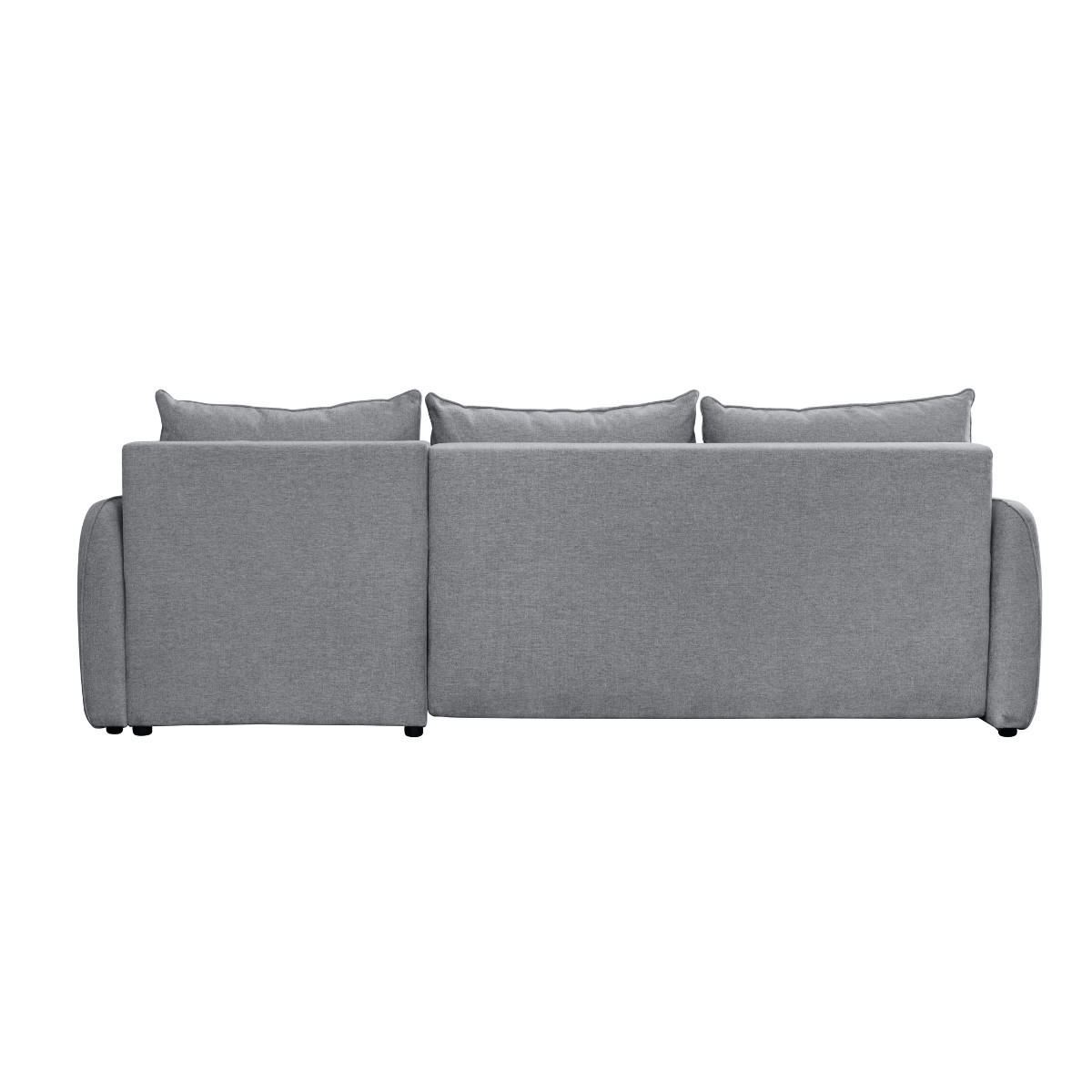 ECKSOFA 3-sitzer mit schlaffunktion - naomi 260/175/90 cm - Grau, Textil (175/90/260cm) - Calicosy