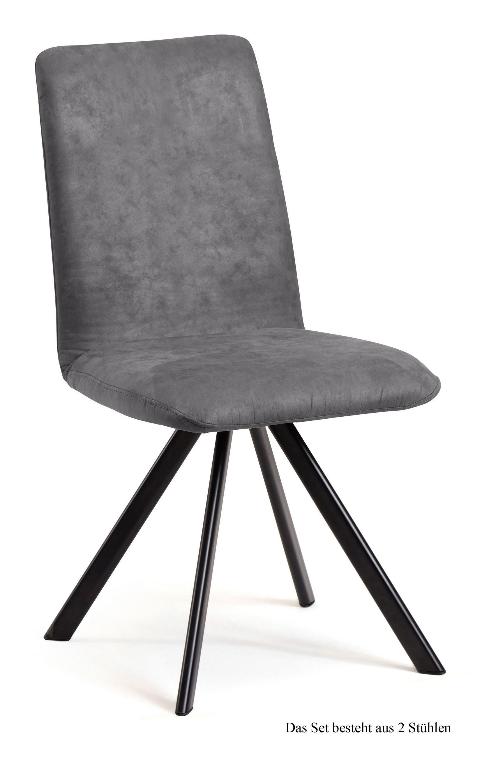 ESSZIMMERSTUHL drehbar (2er-Set) Denny 47x92x60 Schwarz/Grau - Schwarz/Grau, Kunststoff (60/92/47cm) - 58aufmkessel