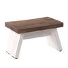 FUSSHOCKER SCHEMEL Recyclingholz massiv 05 weiß-natur - Multicolor, Holz (29/18/19cm) - DESIGN DELIGHTS