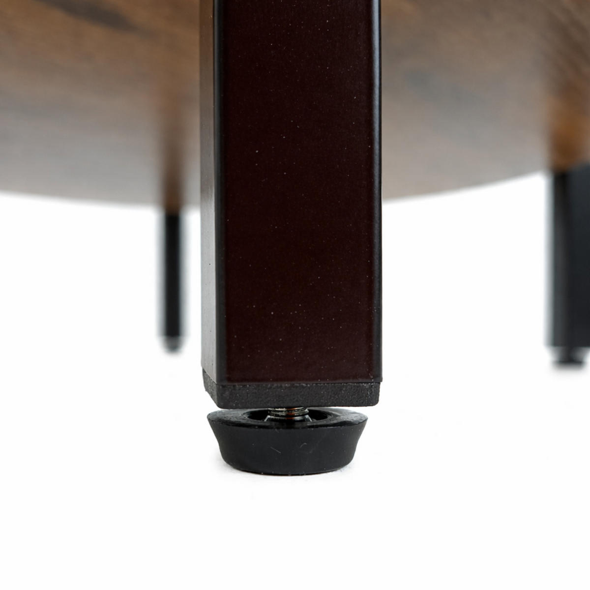 BEISTELLTISCH Holzoptik Metall Dunkelbraun Schwarz rund 45×62×40 cm - Dunkelbraun/Schwarz, Holzwerkstoff/Metall (45/45/62cm) - Begryf