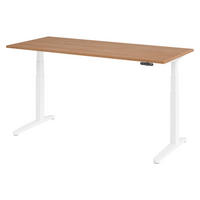 SCHREIBTISCH elektrisch XBHM 80/180/74 cm in Nussbaumfarben/Weiß - Nussbaumfarben/Weiß, Holzwerkstoff (80/180/74cm) - bümö