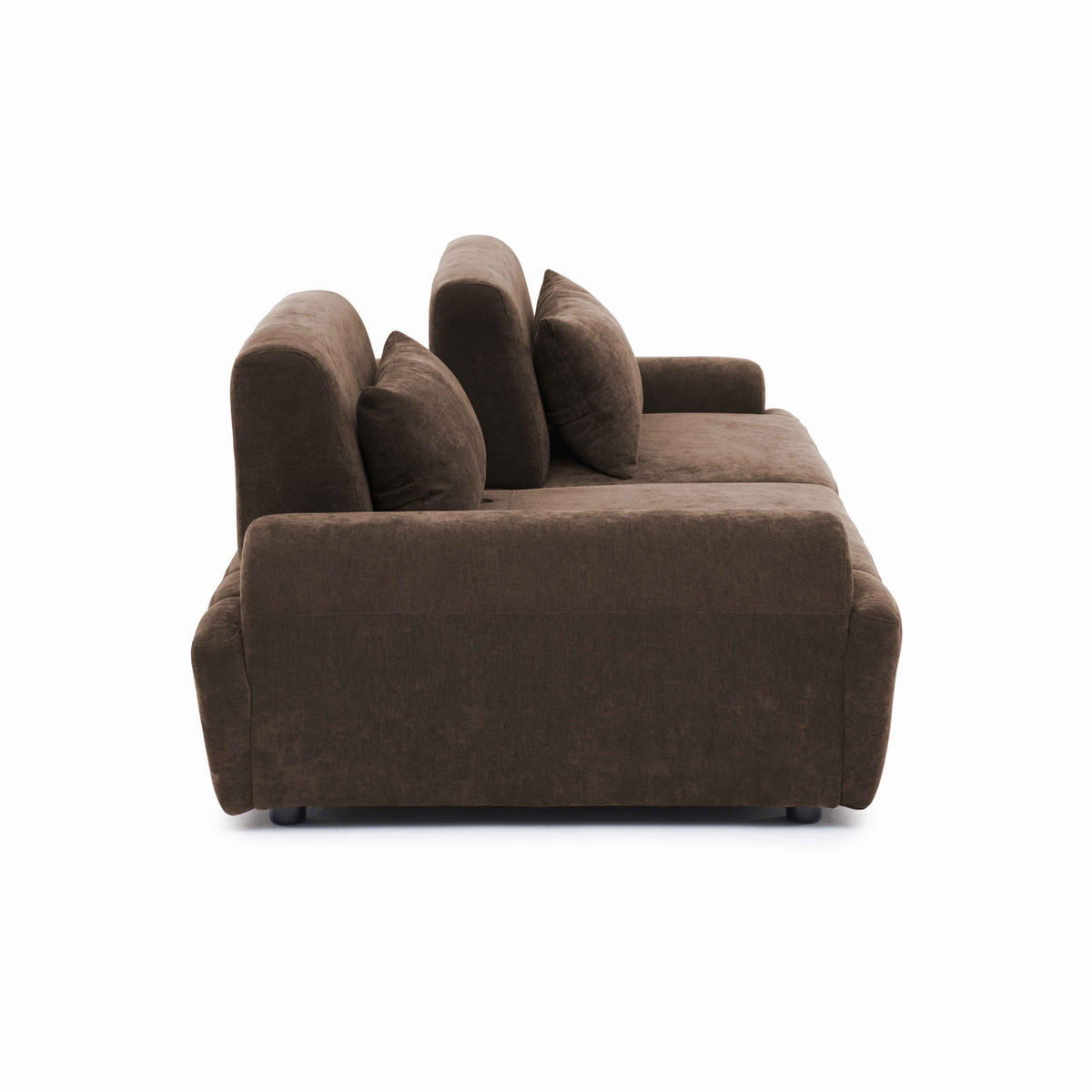 SOFA 2-Sitzer, Schokoladebraun - Braun, Textil (218/82/109cm) - Oviala