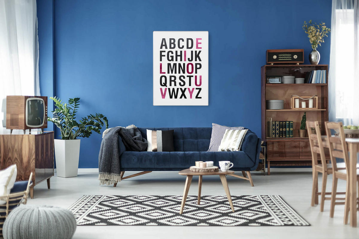 WANDBILD Rosa 60/80 cm - Pink/Schwarz, Glas (3.01/80cm) - KUNSTLOFT