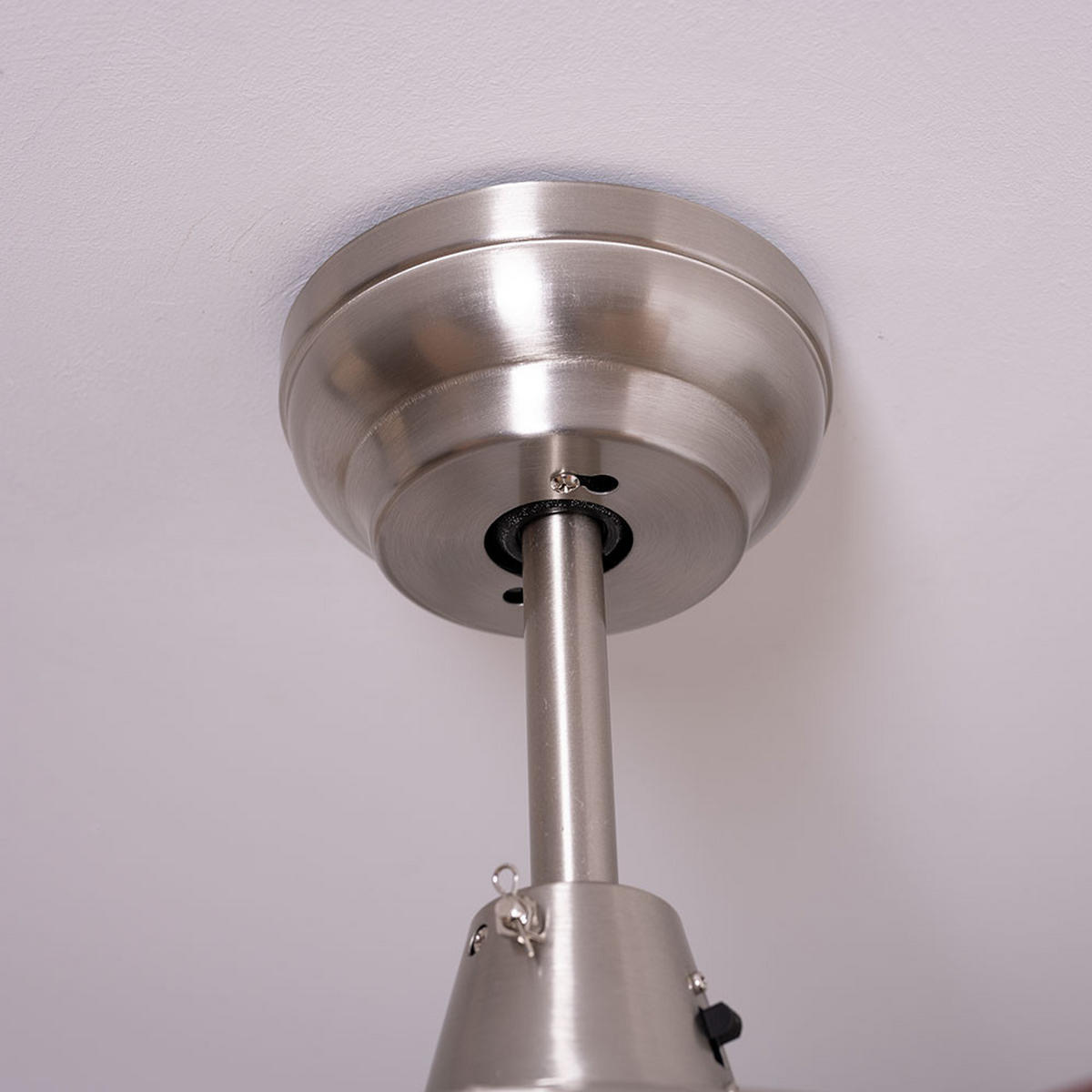 LED DECKENLEUCHTE Ventilator Silber Sperrholz - Silberfarben, Kunststoff (132/132/41cm)
