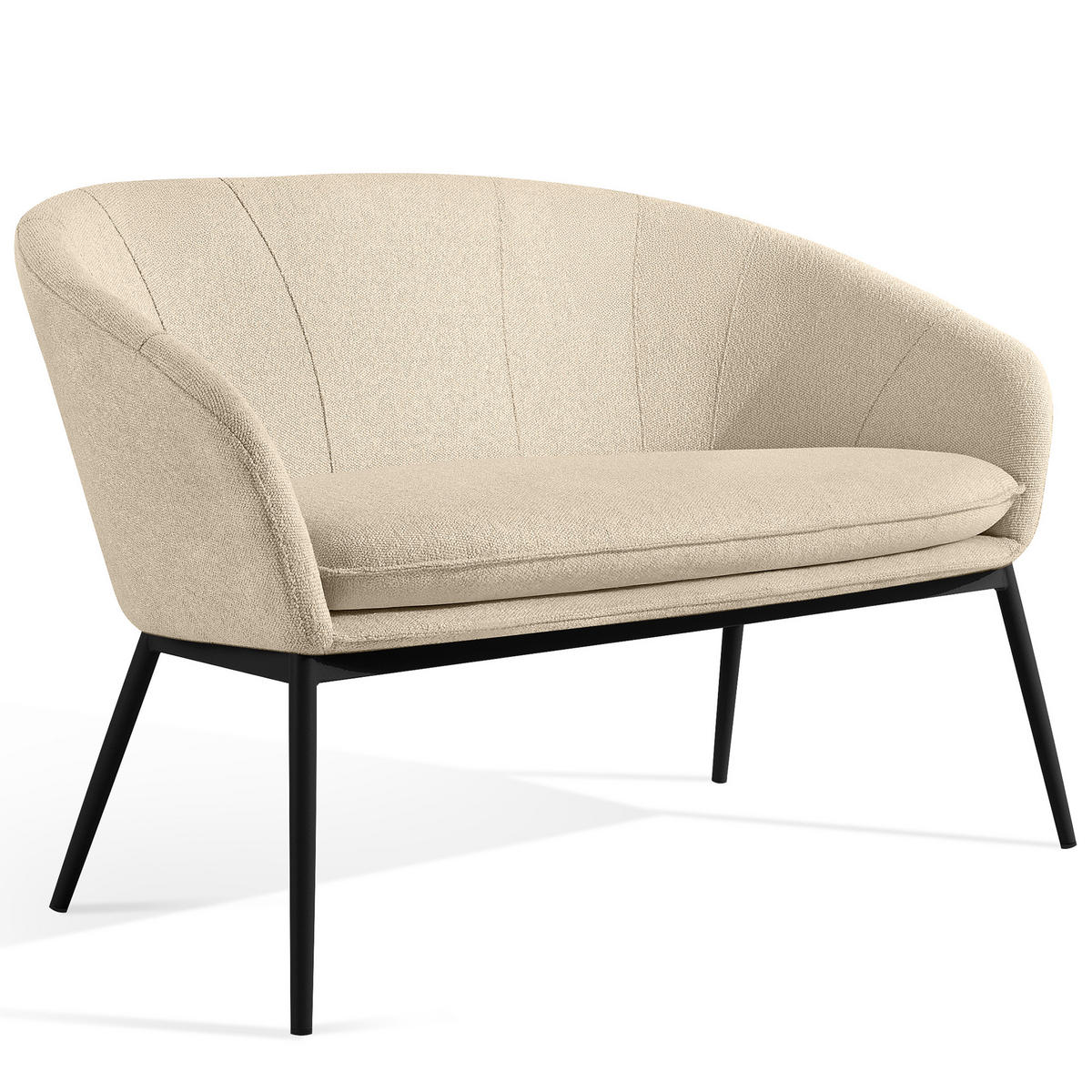 GARTENGARNITUR SOLIS - Creme, Textil/Metall - KONSIMO®