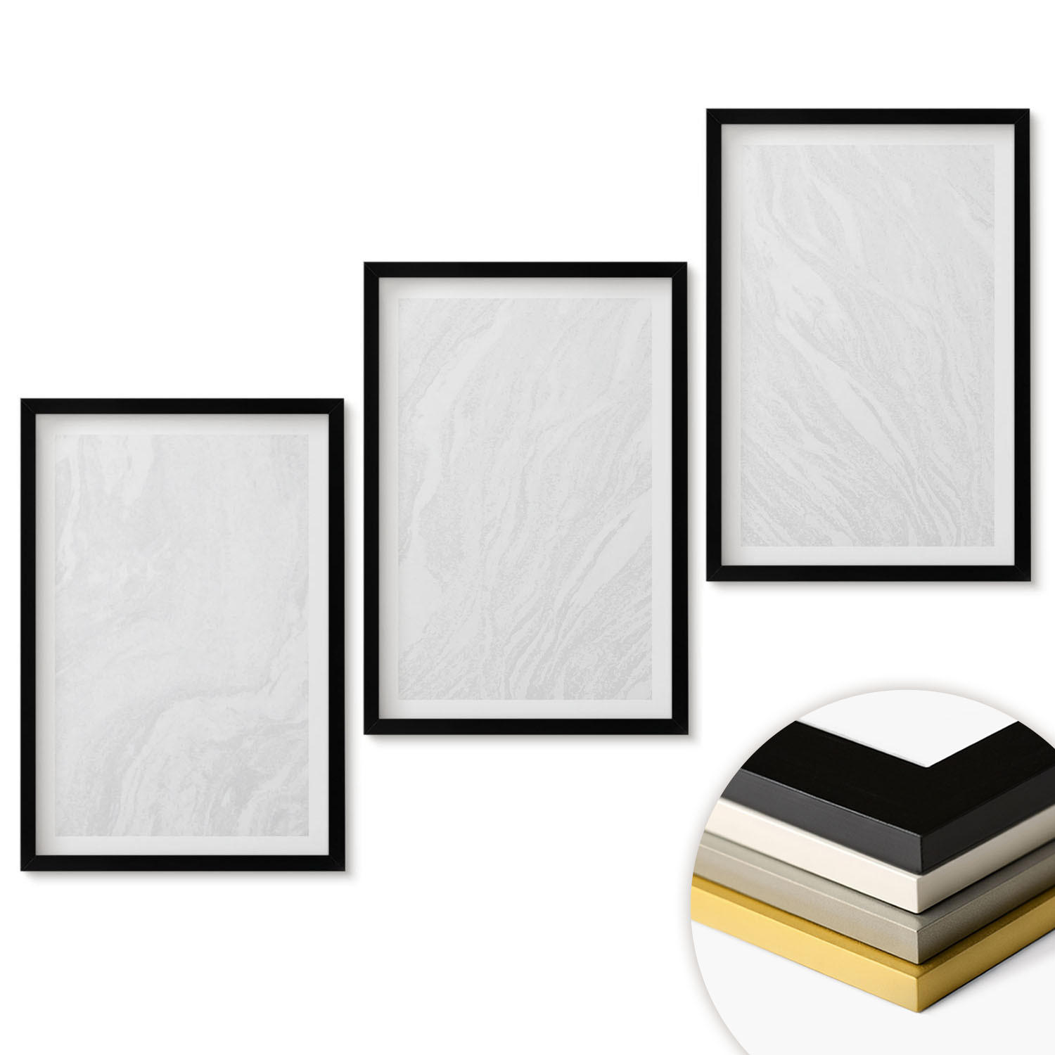 ArtPrintCave Wandbilder Schwarz 40x60 cm