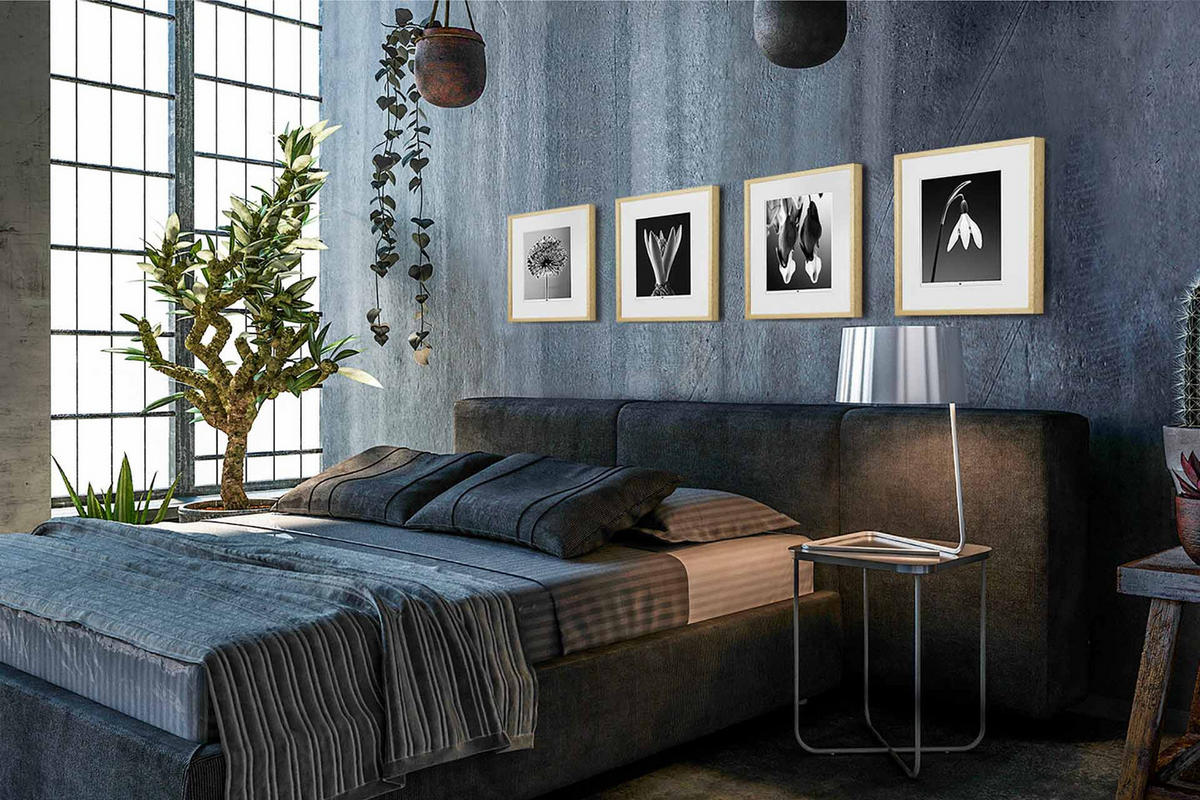KUNSTDRUCK Schwarz-Weiß 50/50 cm - Schwarz, Glas/Papier (2.4/50cm) - KUNSTLOFT