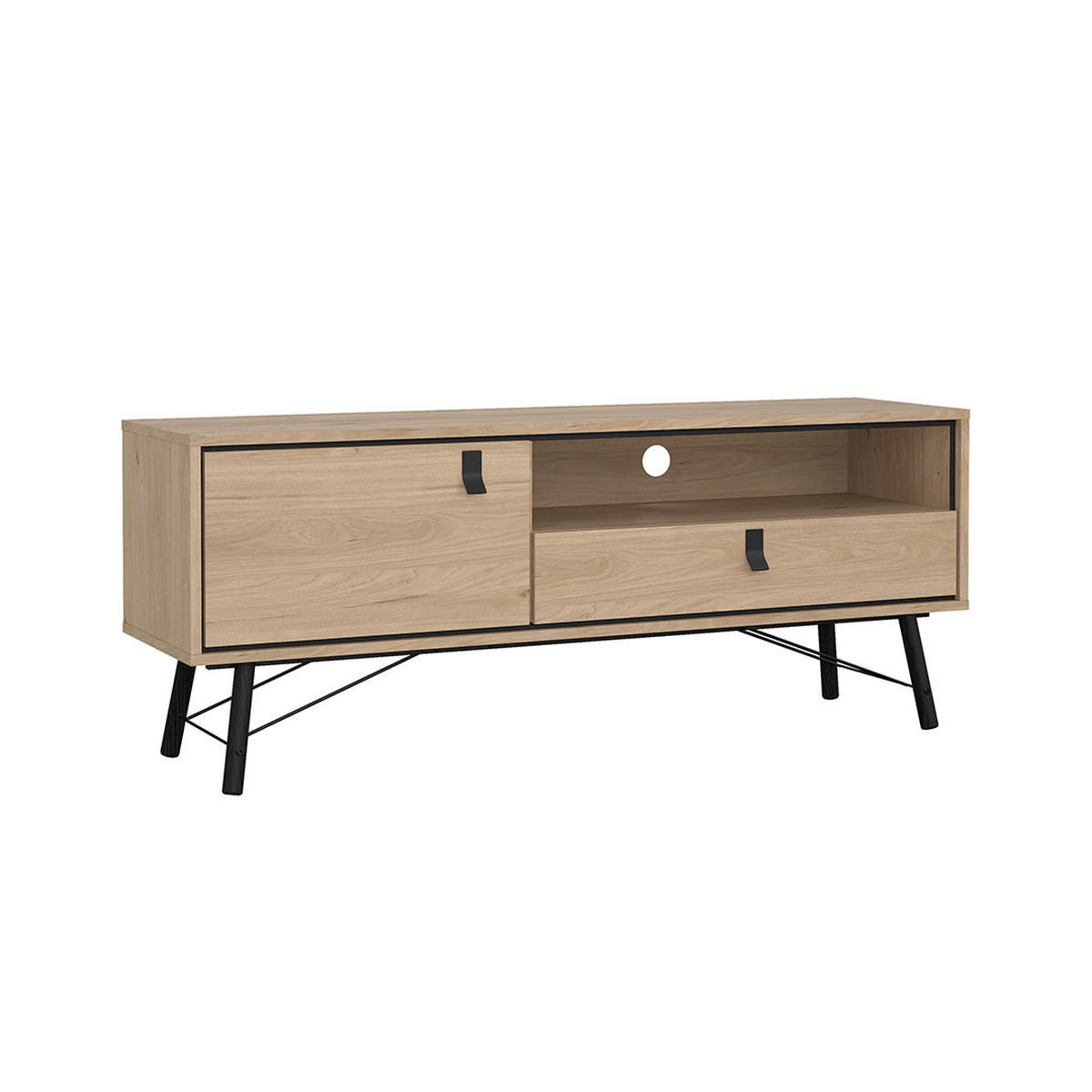 TV-MÖBEL, Ry, Eiche, Holzwerkstoff, 151 x 40 x 60 cm - Eichefarben, Holzwerkstoff (151/60/40cm) - ebuy24