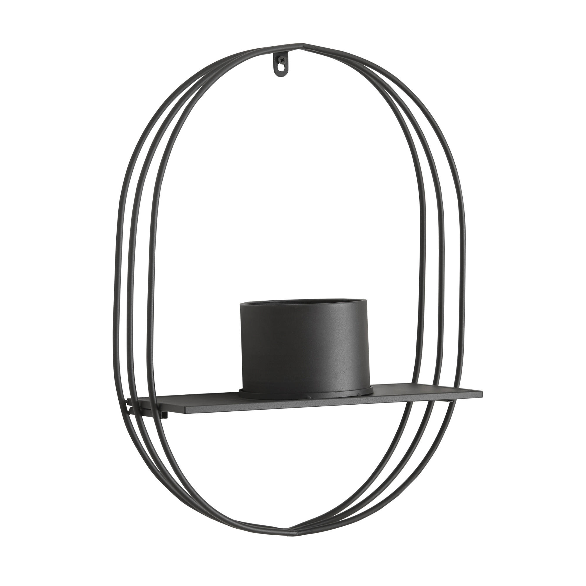 PFLANZENREGAL Vestby - Schwarz, Metall (39/56/15cm) - [en.casa]