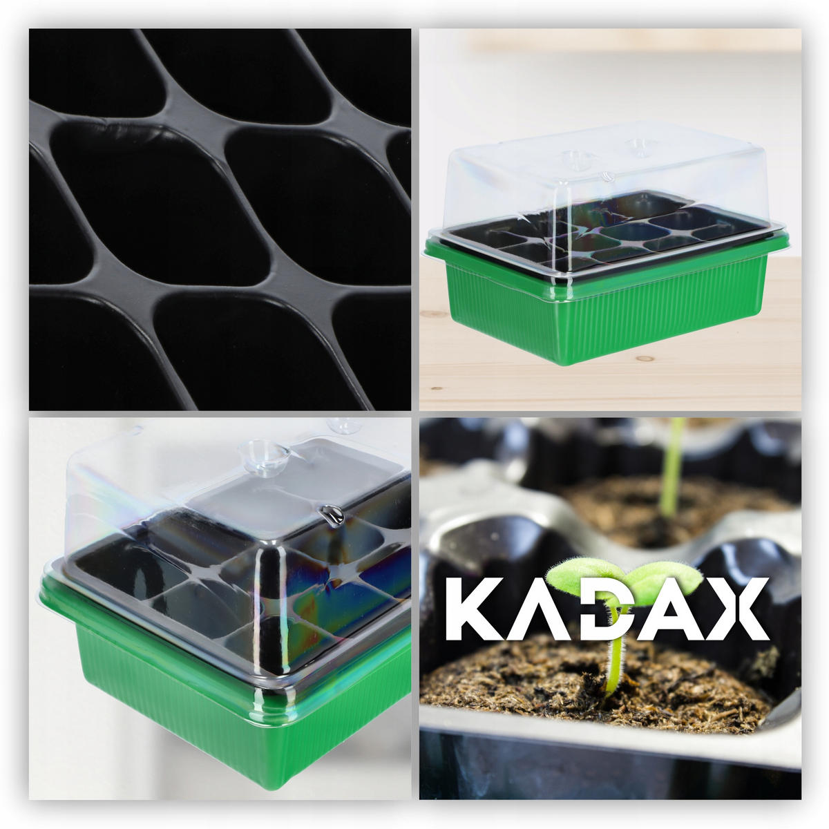 GEWÄCHSHAUS, 19 x 14 cm, Grün - Grün, Kunststoff - KADAX