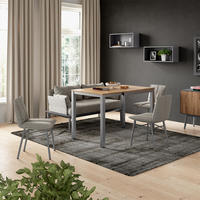 ESSTISCH Granny Eiche/Grau 120 x 70 cm ausziehbar - Eichefarben/Grau, Holzwerkstoff (70/120/76cm) - Vicco