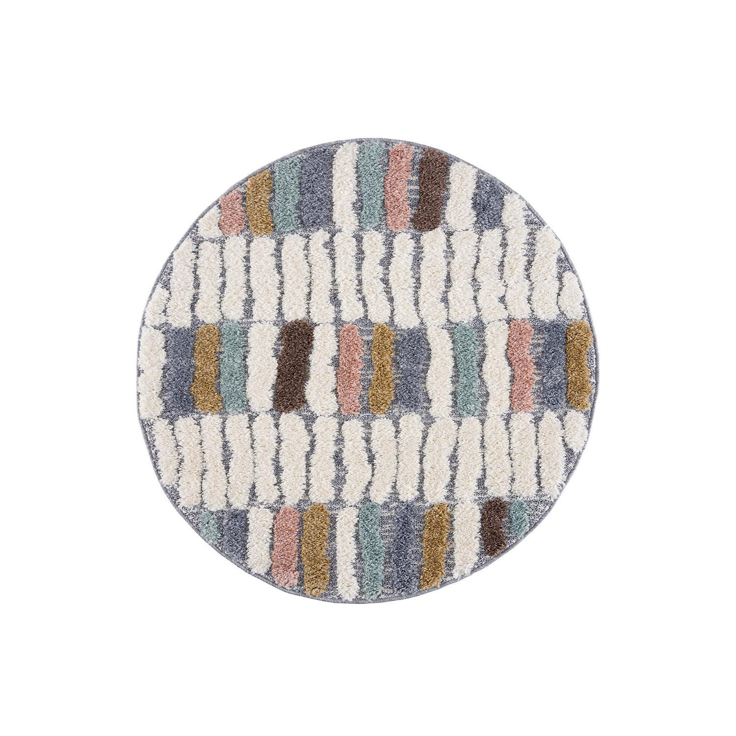 HOCHFLOR-TEPPICH Focus 3032 Multi 200 cm Rund - Multicolor, Textil (200/200cm) - carpet city