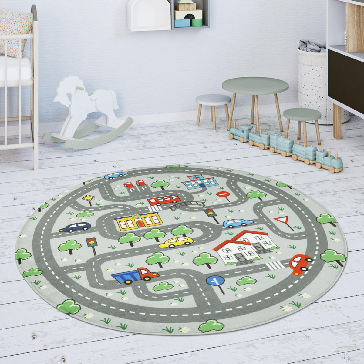 KINDERTEPPICH 150/150 cm Chicos 559 - Grau, Textil (150/150cm) - Paco Home
