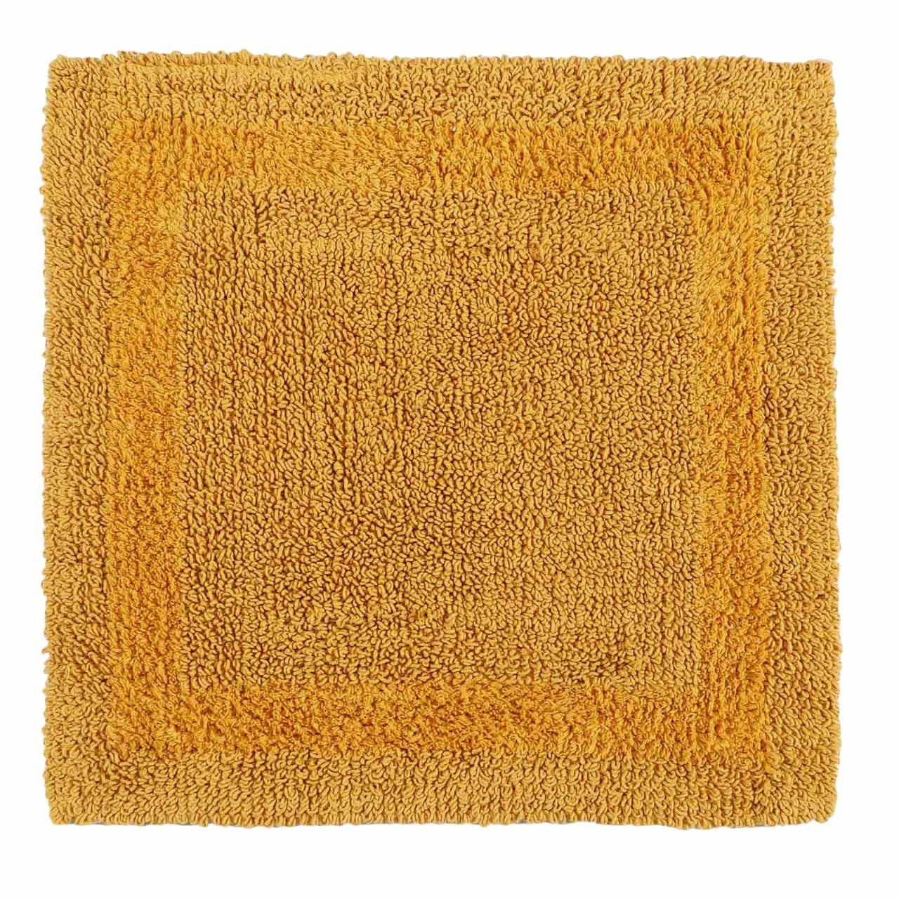 DUSCHVORLEGER 50/50 cm, 100% Baumwolle, wendbar - Gelb, Textil (50/50cm) - Homescapes