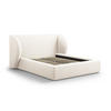 BETT mit Bettkasten und Kopfteil Miley aus Samt leichtes beige 200x200cm - Beige, Textil (200/200cm) - Micadoni