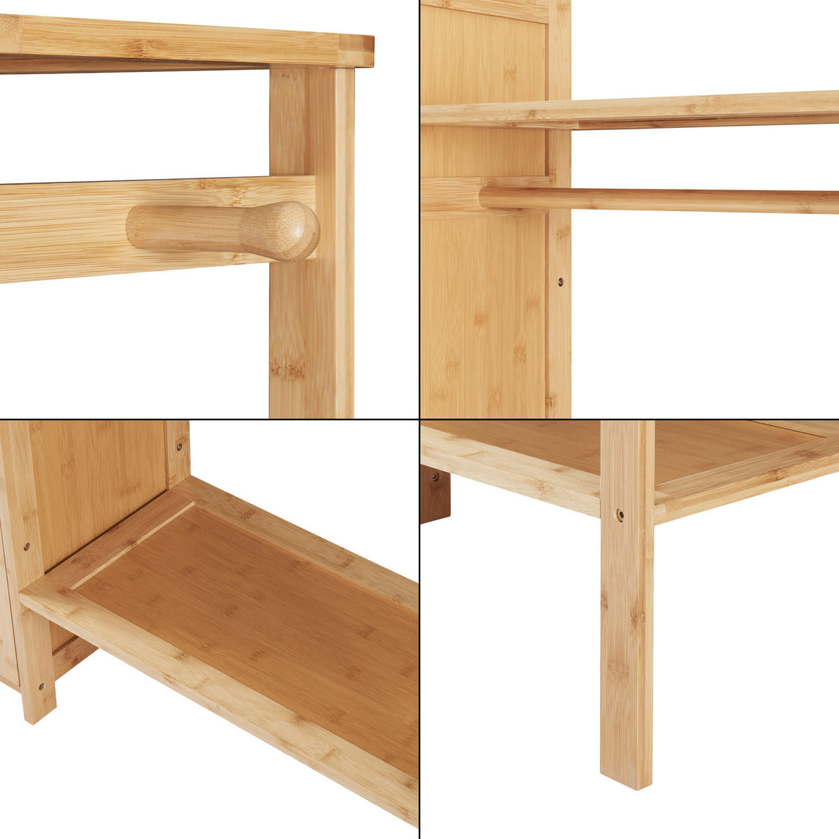 GARDEROBENSTÄNDER Oldsum - Naturfarben, Holz (99/164/29cm) - [en.casa]