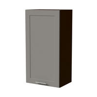 HÄNGESCHRANK Oslo W4/50 Lava / Dust Grey Matt 50 / 32,5 / 96cm - Dunkelgrau/Grau, Holz/Holzwerkstoff (50/96/32.5cm) - Feldmann-Wohnen