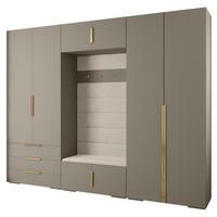 GARDEROBEN-SET 236,7/300/47 - Kaschmir/Goldfarben, Holz/Kunststoff (300/236.7/47cm) - Abiks Möbel