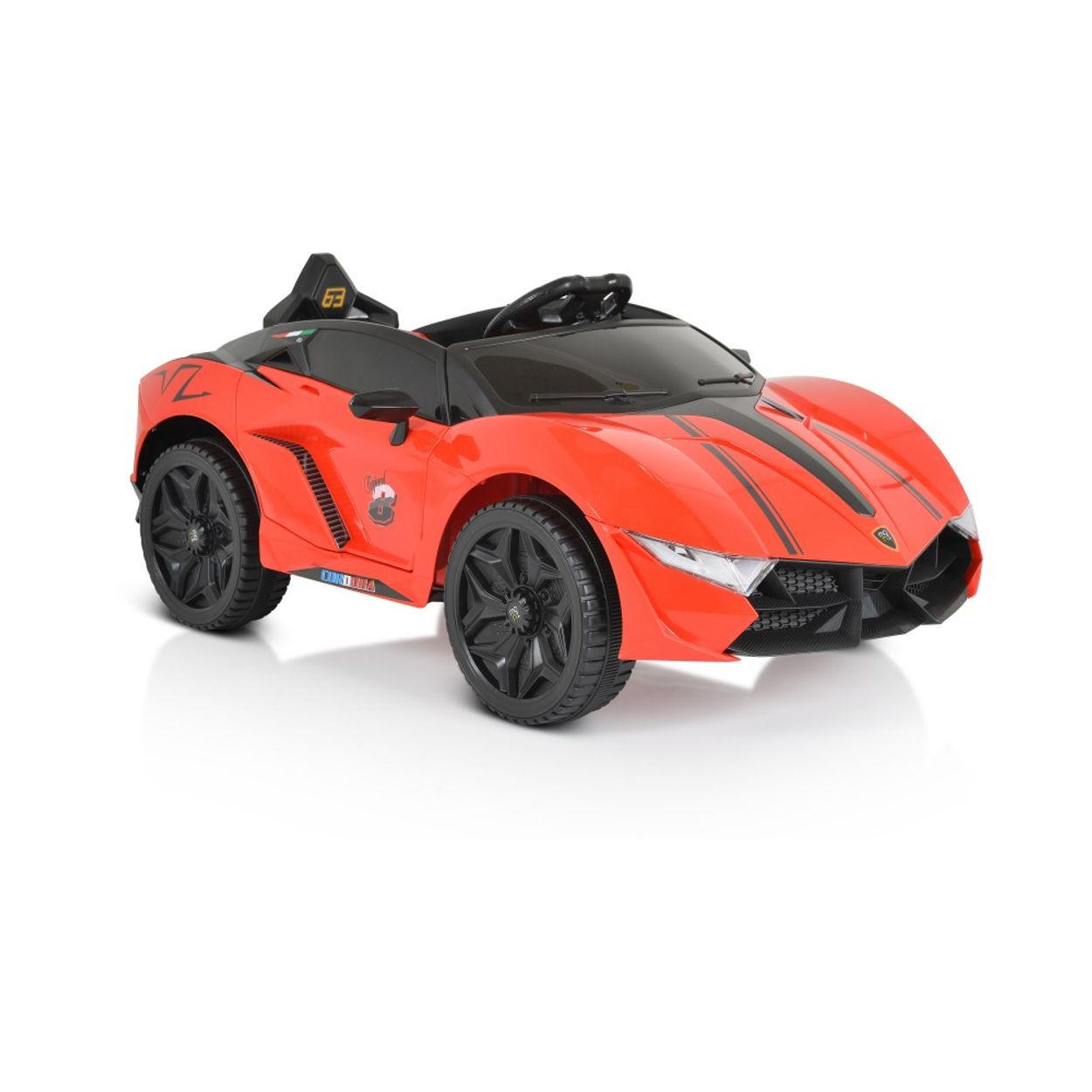 ELEKTROAUTO Cordoba MP3 rot Anschluss, Fernbedienung, Gurt, Bluetooth - Rot, Kunststoff (113/66/47cm) - Moni