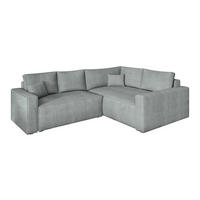 ROHOVÁ SEDAČKA ERONIS světle šedá - šedá/světle šedá, dřevo/textil (265/194cm) - MASSENO