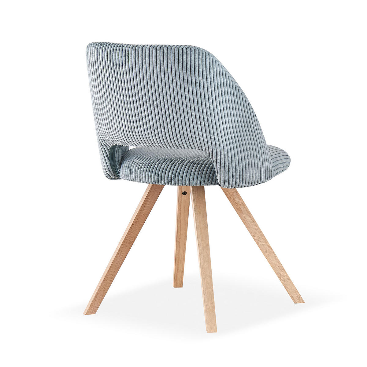 STUHL MARY Blau 2 Stück - Blau, Eichenholz/Textil (53/81/59cm) - B&D Home