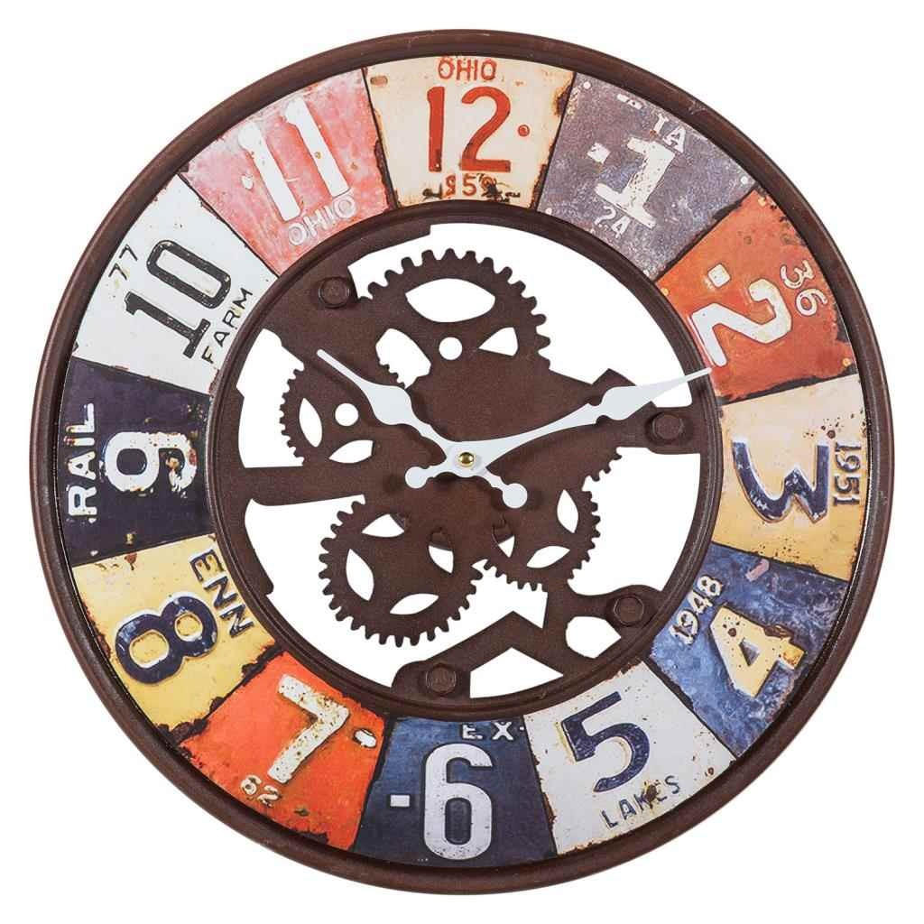 Wanderlust Wanduhr Mehrfarbig 39x2x39 cm