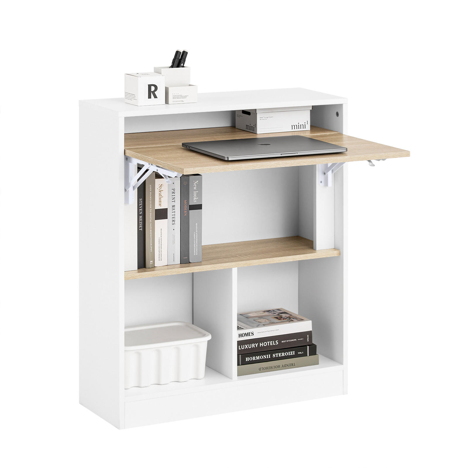 KLAPPTISCH Weiß - Weiß, Holz/Holzwerkstoff (54/70/85cm) - SoBuy