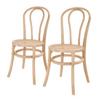 STUHL (2er Set) Wiener Melange - Braun, Naturmaterialien (40/90/40cm) - Butlers