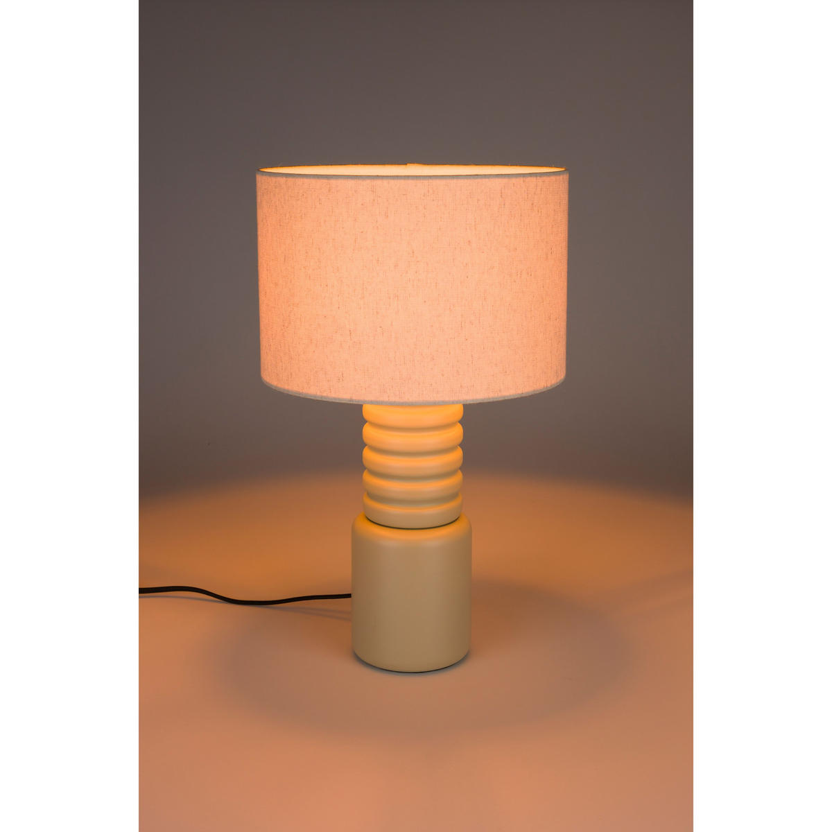TISCHLAMPE Six Beige - Beige, Metall (30/30/50cm) - Zuiver