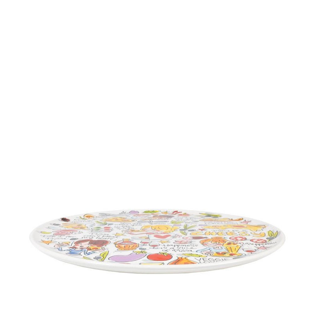 TELLER Pizza Sharing in Bunt - 31cm - Multicolor, Keramik (31/31/2cm) - Blond Amsterdam