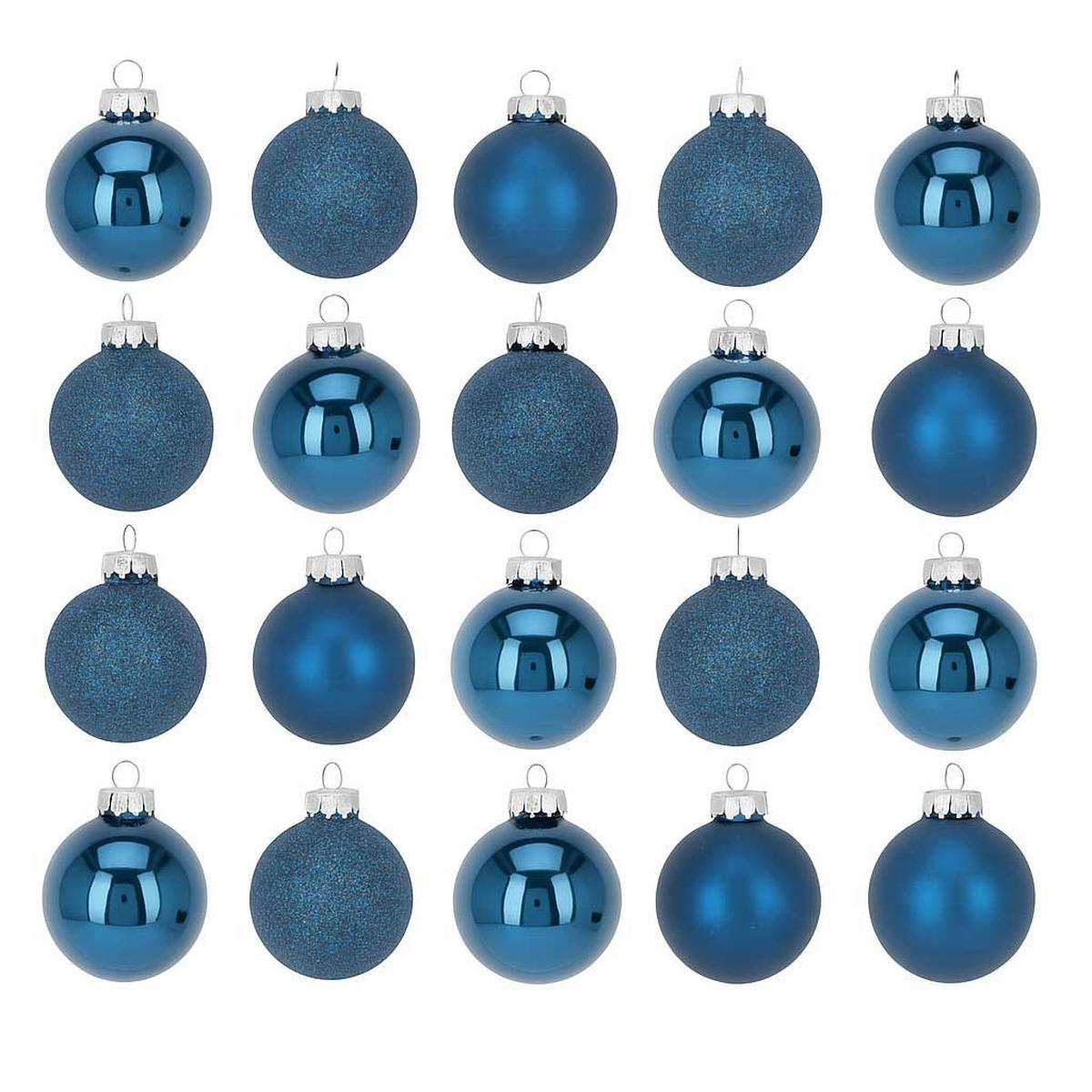 GLASKUGELN Blau Ø 6 cm 20er Set - Blau, Glas (15/27/15cm) - Home Styling Collection