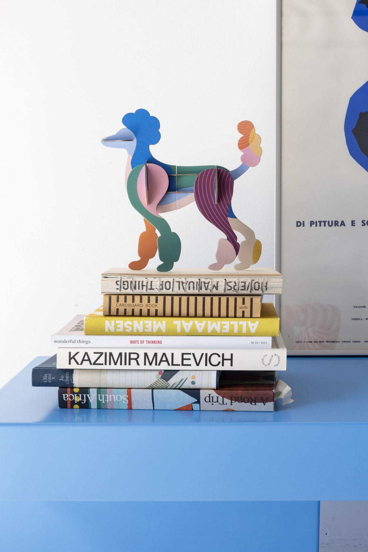 DEKOFIGUR Leuchtender Pudel 7/17 cm - Multicolor, Wellpappe (7/17/31cm) - KUNSTLOFT