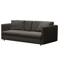 3-SITZER SOFA - Anthrazit/Schwarz, Kunststoff/Textil (219/84/117cm) - home24