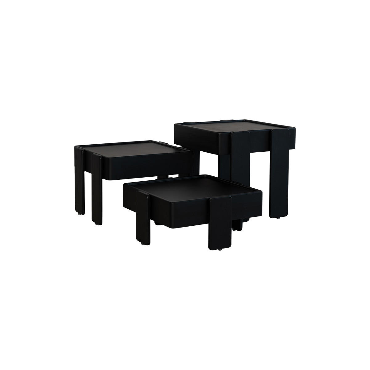 BEISTELLTISCH Nido Schwarz aus Mango - Schwarz, Holz (42/42/40cm) - Tikamoon