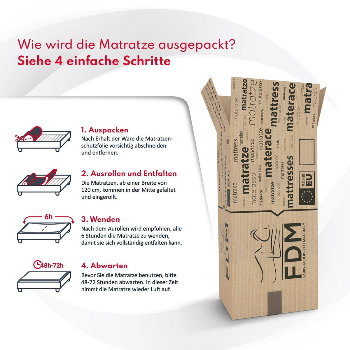 KALTSCHAUMMATRATZE COMFORT DUO H3 - Weiß, Textil