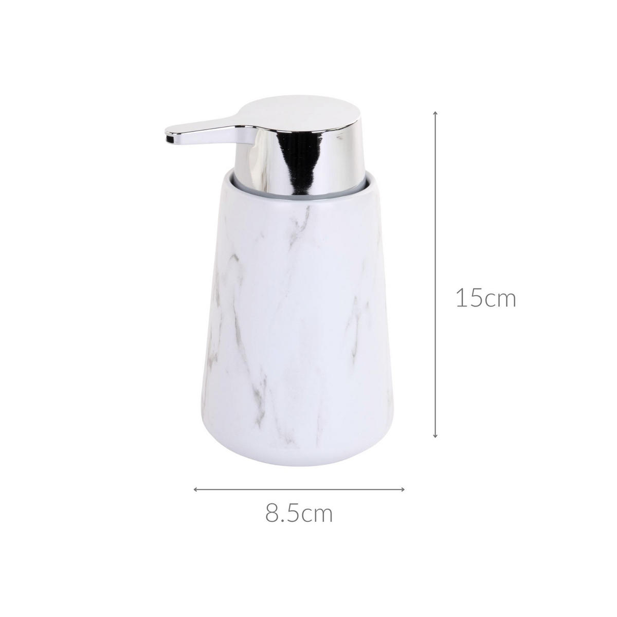SEIFENSPENDER Adrada 8,5/10,5/15 cm - Grau, Keramik (10.5/15/8.5cm) - Wenko
