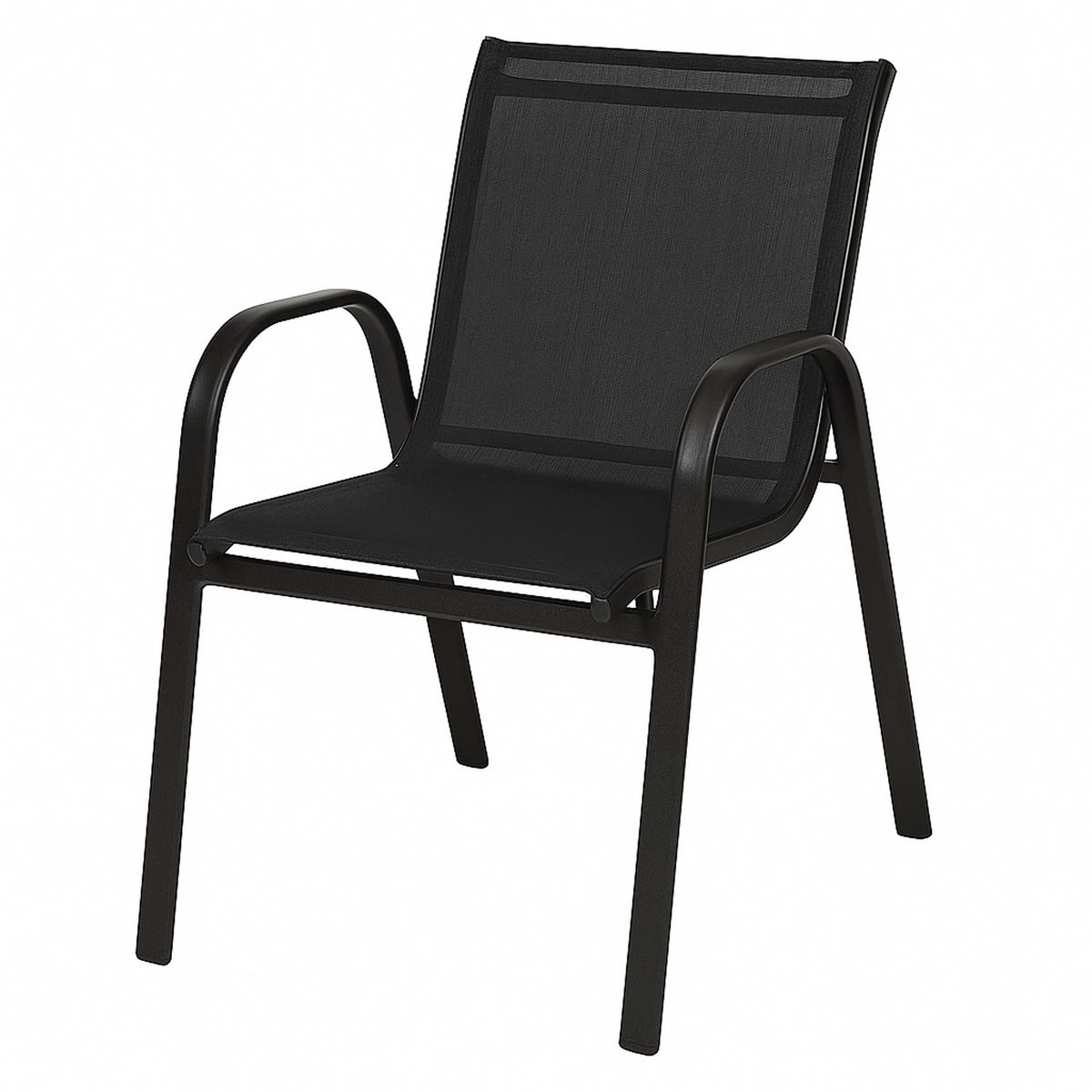 LOUNGE-SET Bath - 4-teilig - Gartenlounge Set Metall schwarz + Textilgewebe - Schwarz, Metall - TPFGarden